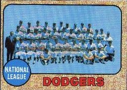1968 Topps Baseball Cards      168     Los Angeles Dodgers TC